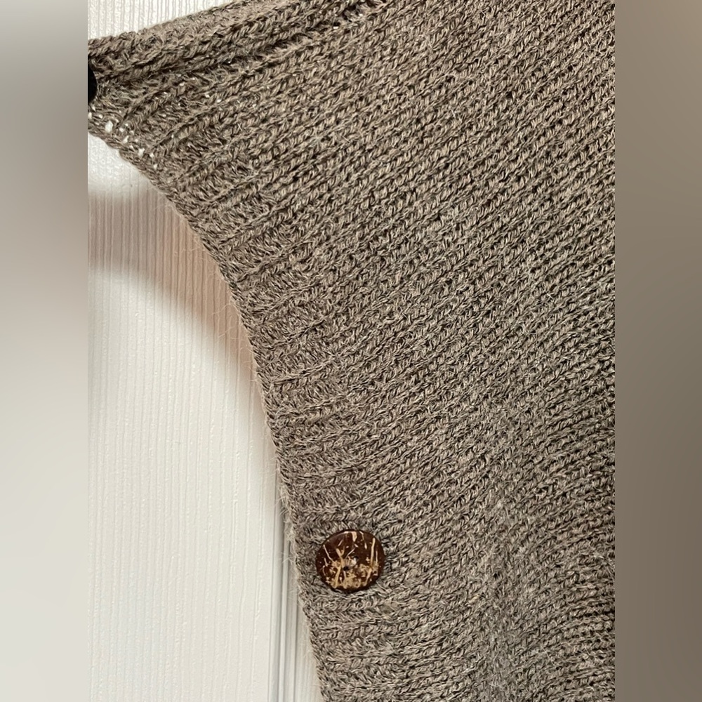 MAURICES Boho One Size Poncho Wool Side Buttons - Picture 3 of 7